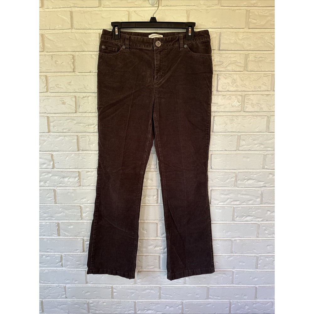 Coldwater Creek Size 8 Y2K Mid Rise Corduroy Pants Bootcut Soft Fine Brown